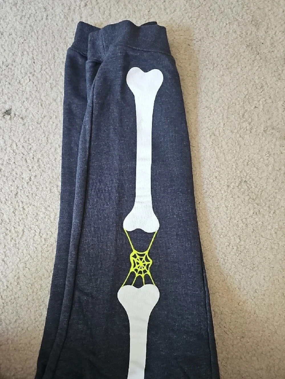 Cat & Jack Dark Gray Joggers with White Bone Graphic